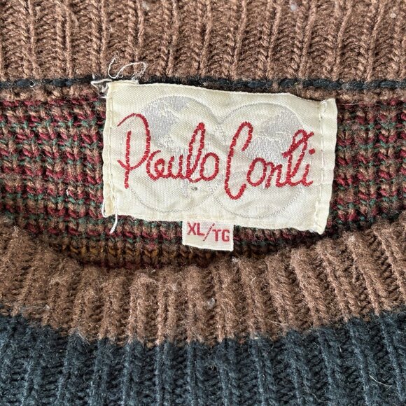 Vintage Paulo Conti Sweater Mens XL Wildlife Mallard Ducks Hunting Outdoor Cabin - Picture 10 of 16